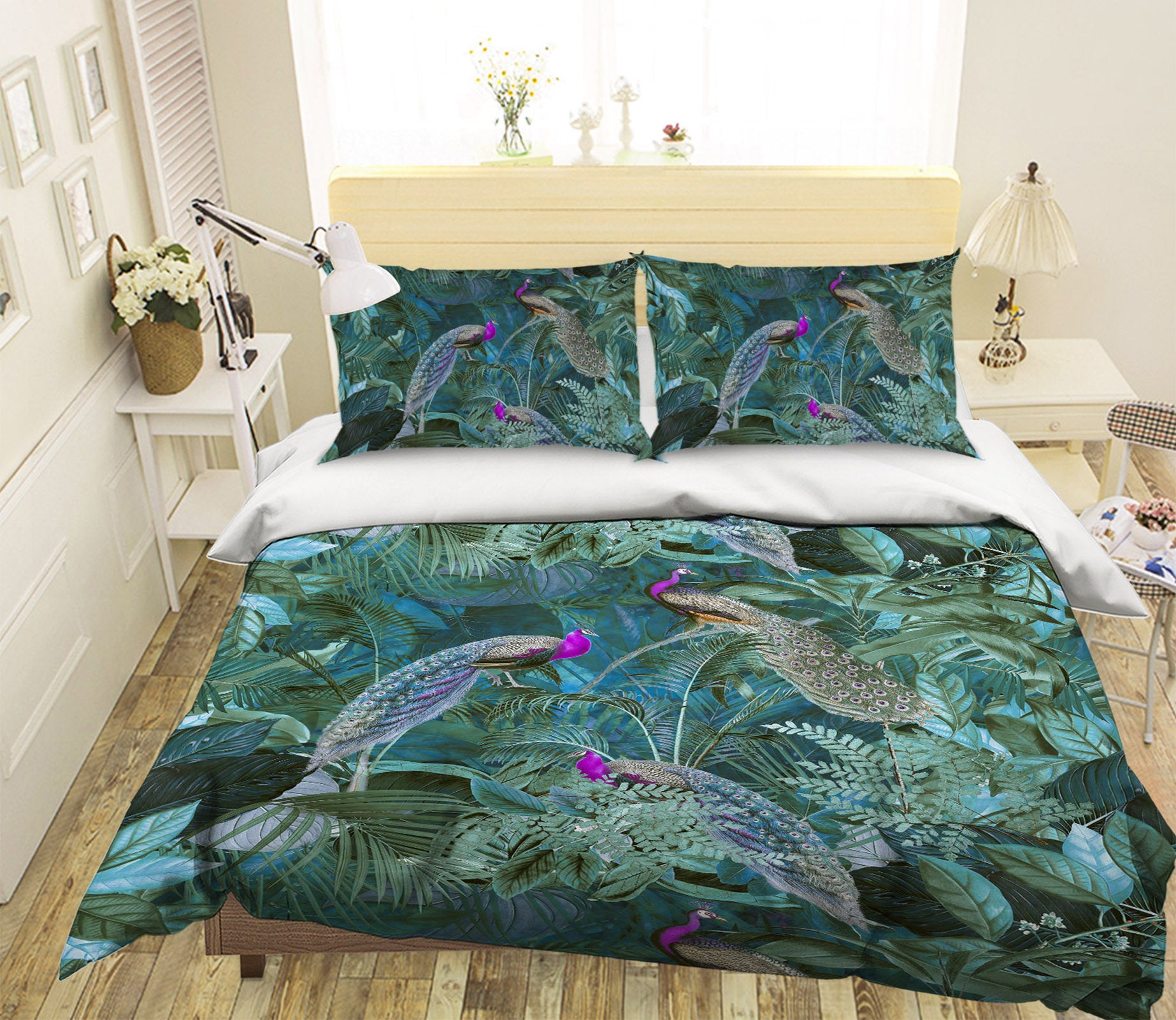 3D Forest Peacock 111 Andrea haase Bedding Bed Pillowcases Quilt