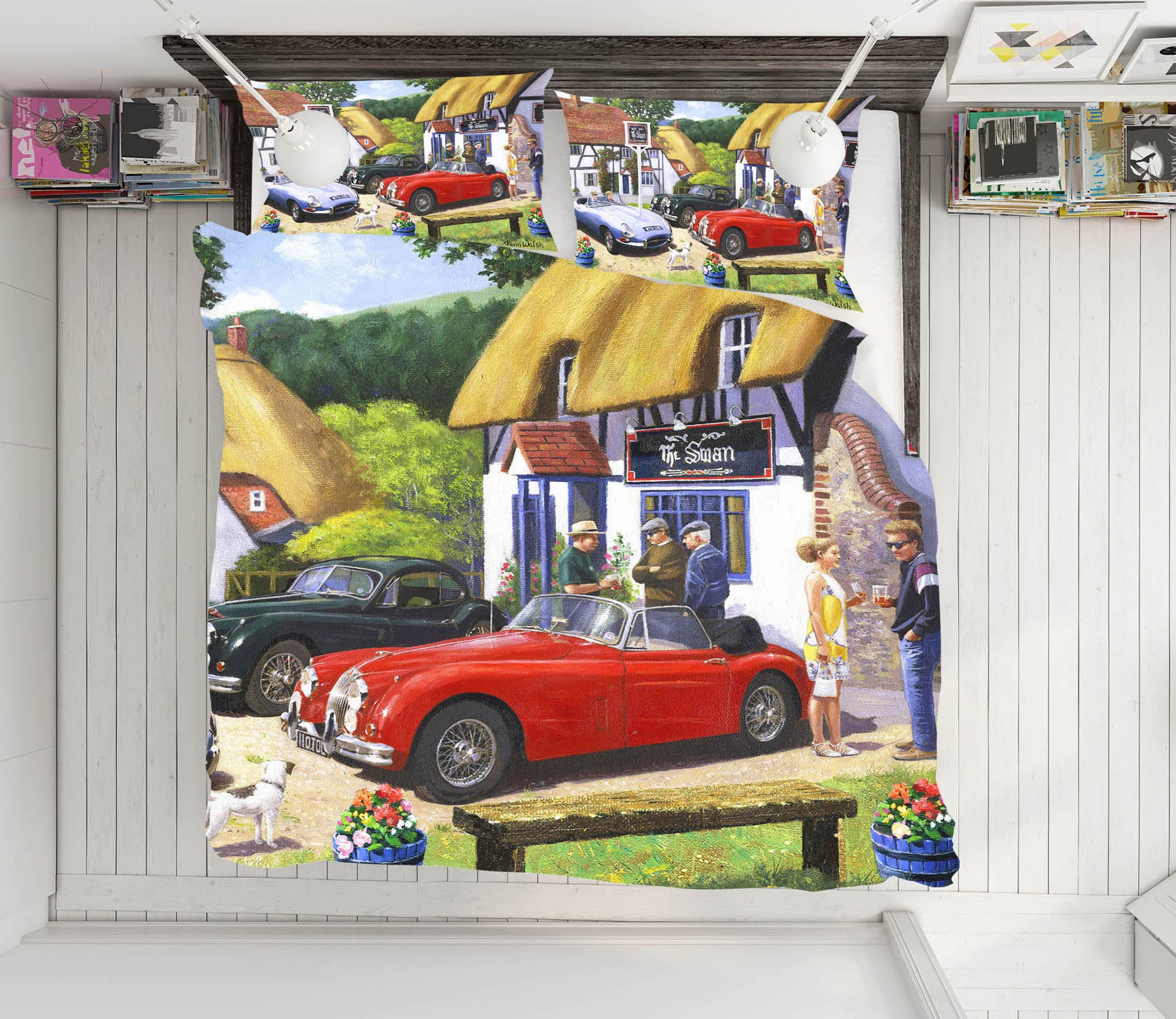 3D Red Car 12518 Kevin Walsh Bedding Bed Pillowcases Quilt