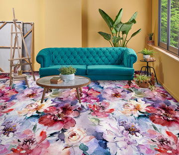 3D Rich Flowers Oil Painting 461 Floor Mural  Wallpaper Murals Rug & Mat Print Epoxy waterproof bath floor