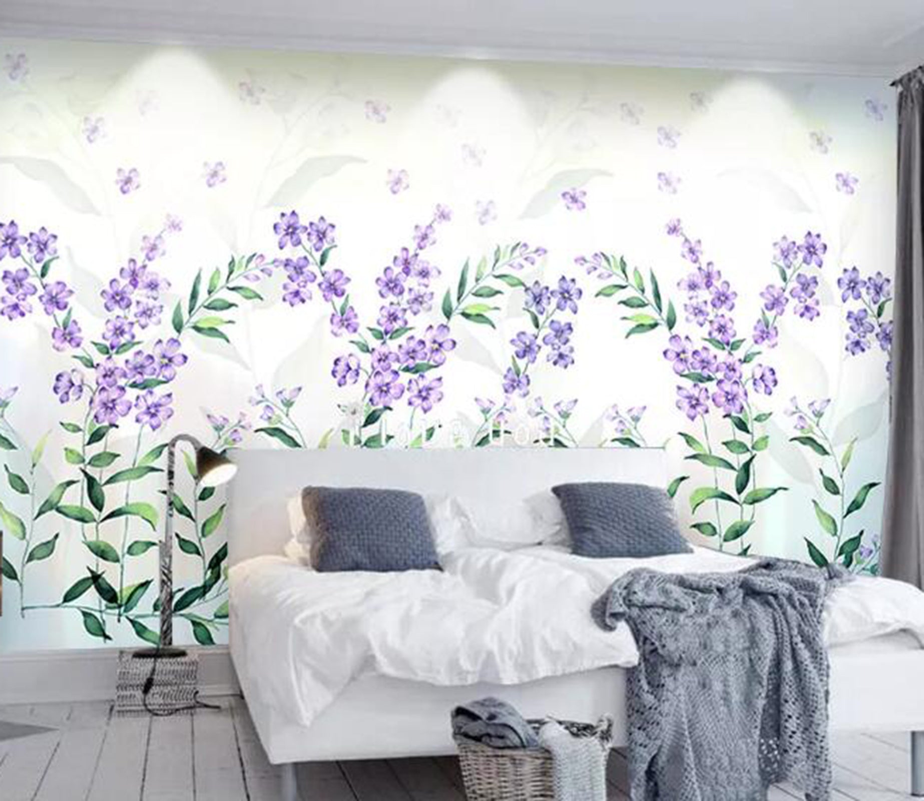 3D Purple Lavender WC12 Wall Murals Wallpaper AJ Wallpaper 2 