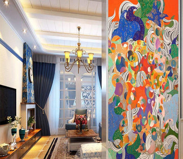 3D Colored Peacock 499 Wall Murals Wallpaper AJ Wallpaper 2 