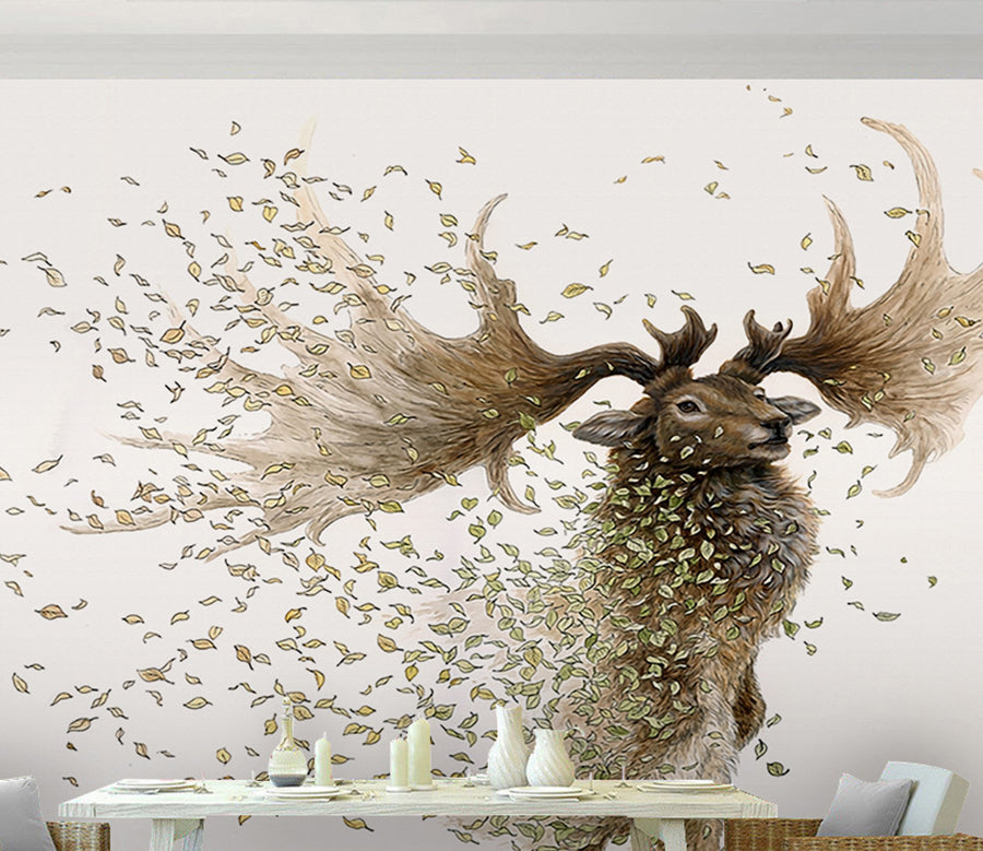 3D Petal Deer WG066 Wall Murals