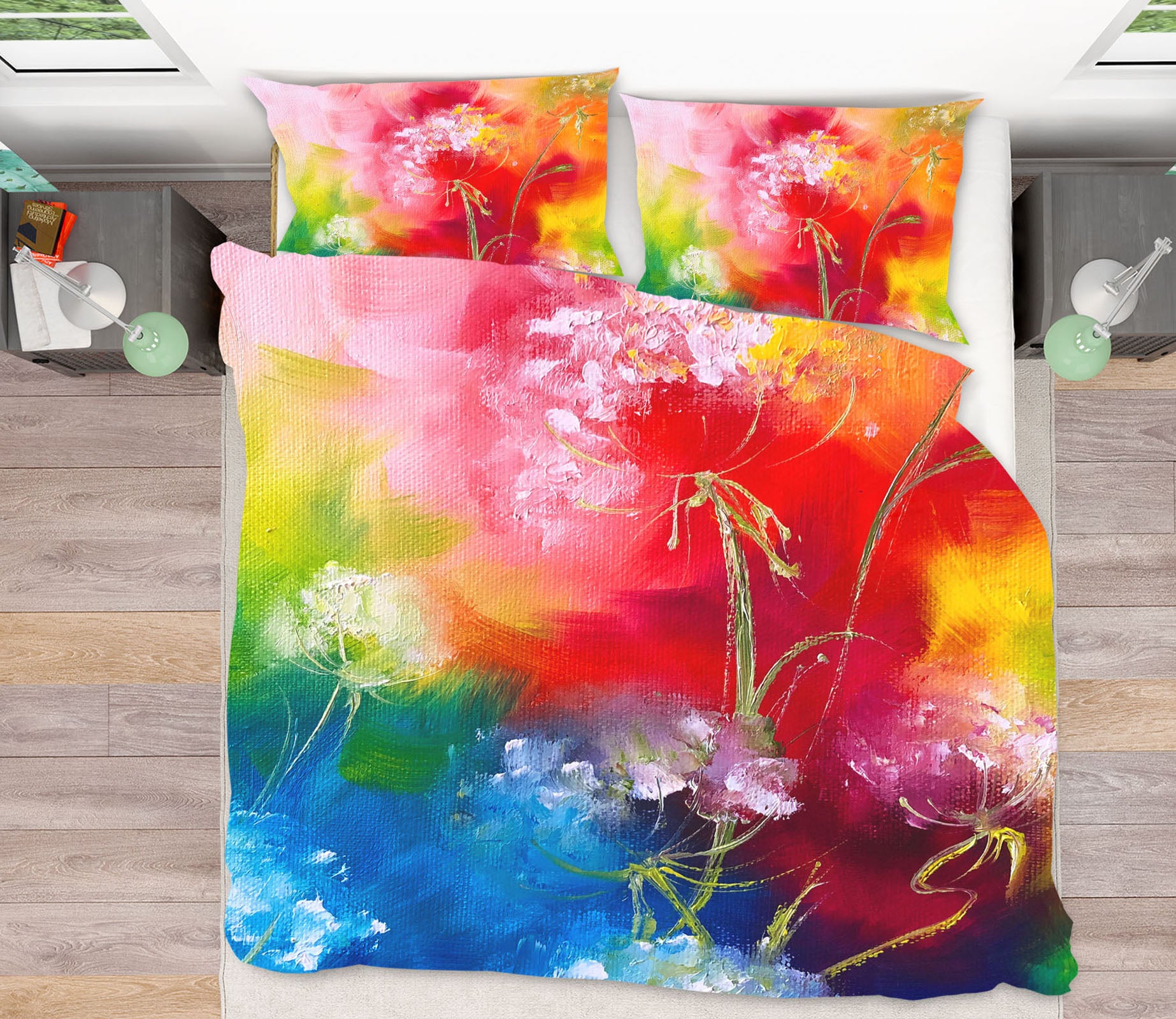 3D Bright Red Flower 623 Skromova Marina Bedding Bed Pillowcases Quilt