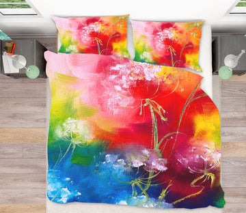 3D Bright Red Flower 623 Skromova Marina Bedding Bed Pillowcases Quilt