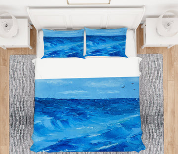3D Blue Ocean Waves 97100 Marina Zotova Bedding Bed Pillowcases Quilt