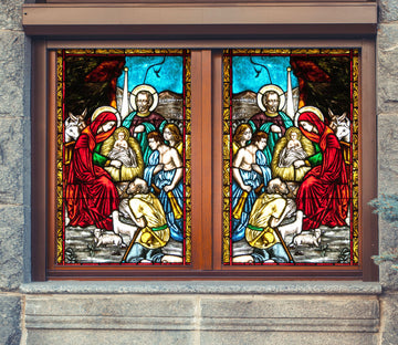 3D Courier Faith 176 Window Film Print Sticker Cling Stained Glass UV Block