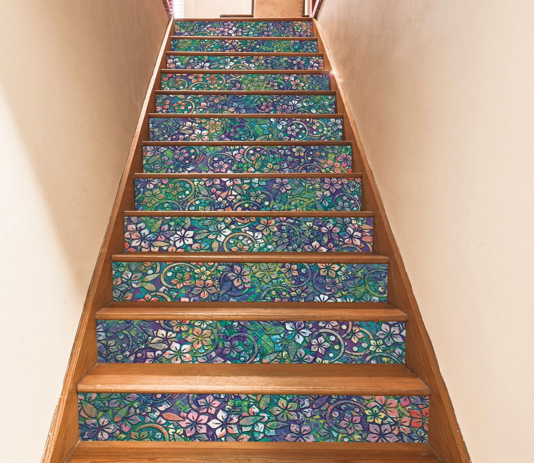 3D Full-Blown Flowers 66 Stair Risers Wallpaper AJ Wallpaper 