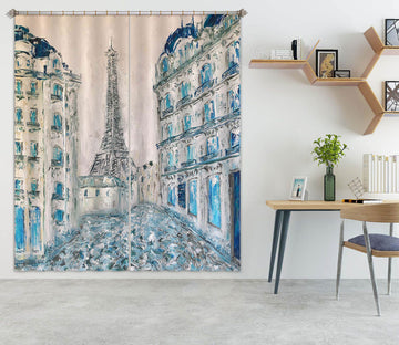 3D Eiffel Tower 354 Skromova Marina Curtain Curtains Drapes