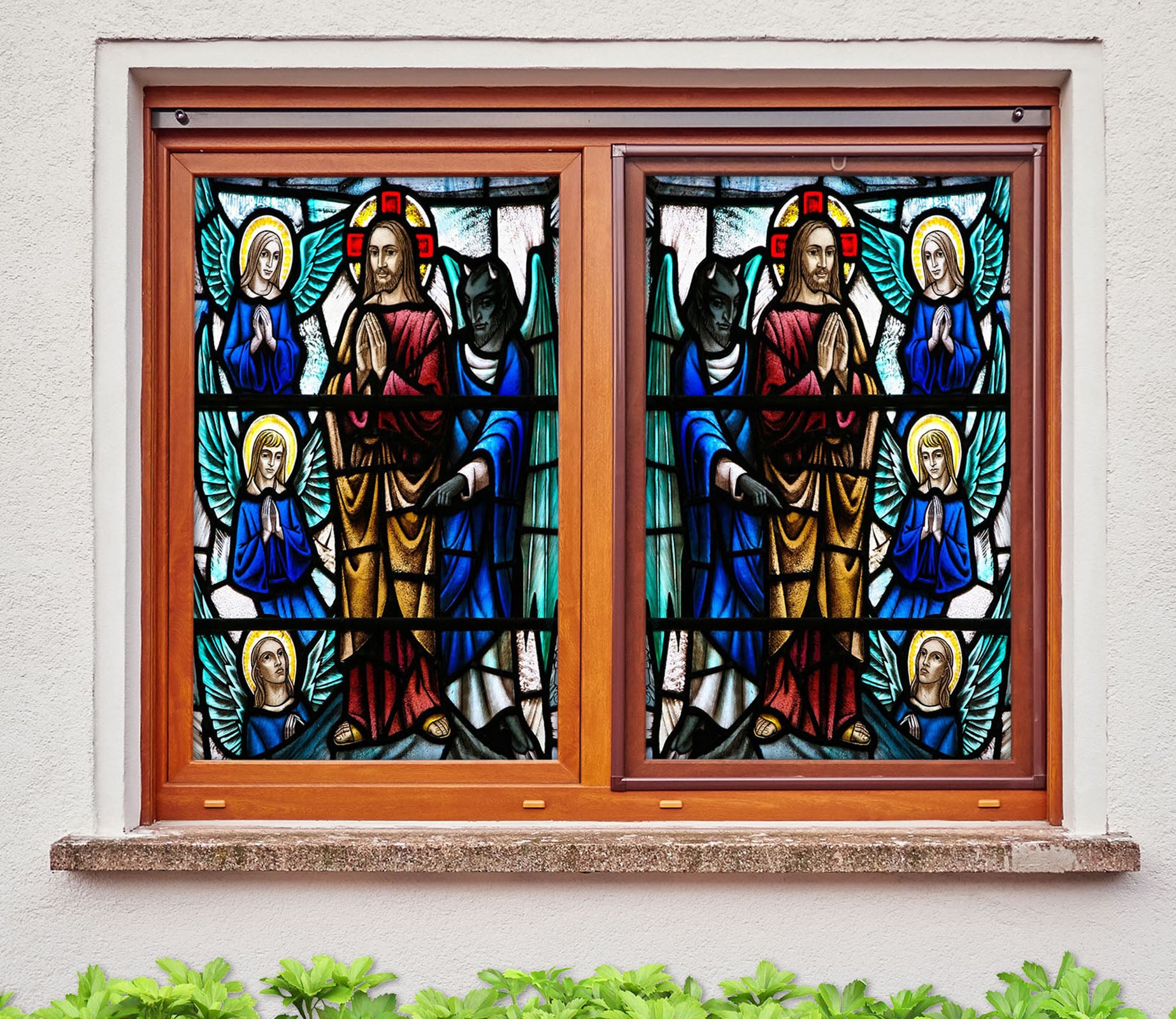 3D Priesthood Prayer 095 Window Film Print Sticker Cling Stained Glass UV Block