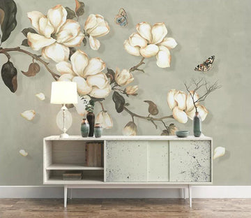 3D Flower Butterfly WC78 Wall Murals Wallpaper AJ Wallpaper 2 
