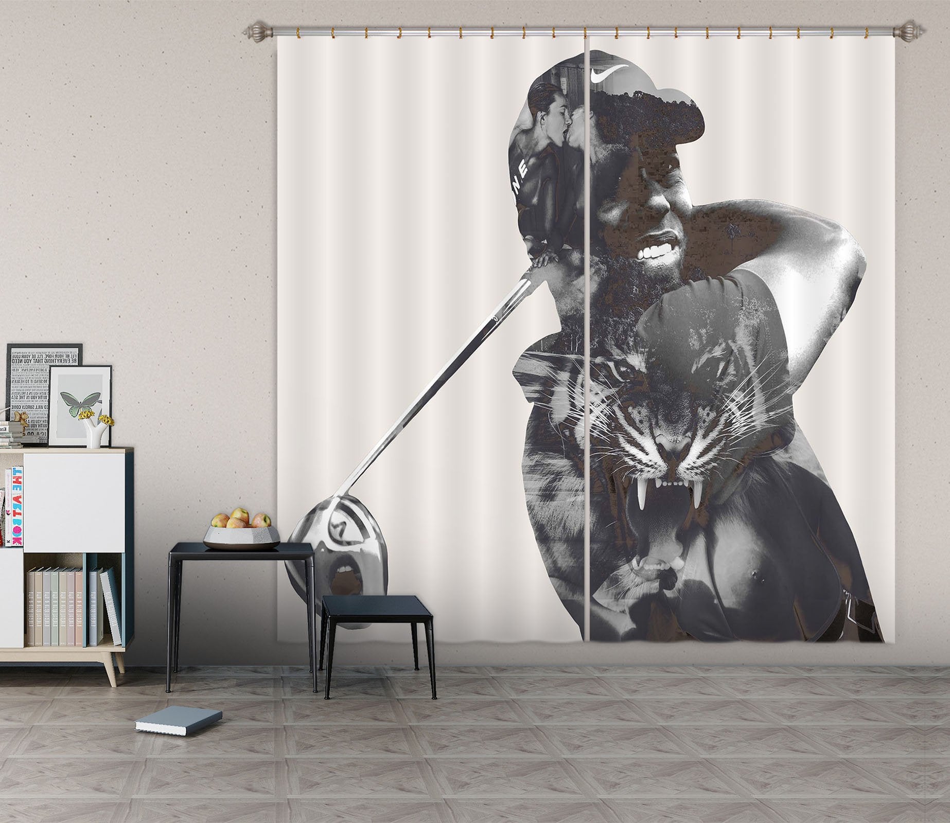 3D Black Pattern 048 Marco Cavazzana Curtain Curtains Drapes Wallpaper AJ Wallpaper 
