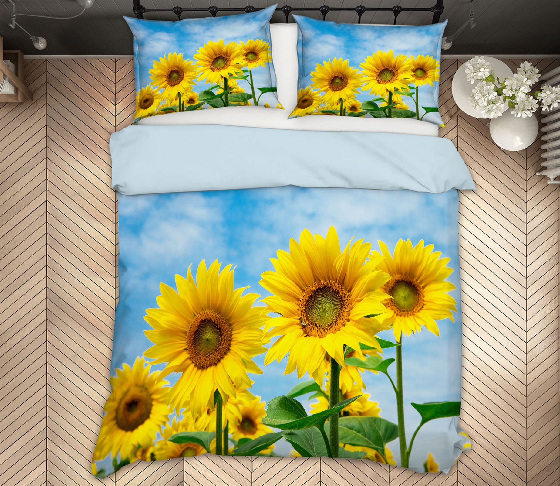 3D Sunflower 67130 Bed Pillowcases Quilt