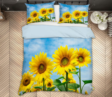 3D Sunflower 67130 Bed Pillowcases Quilt