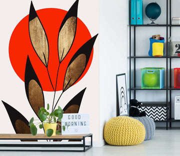 3D Sun Leaves 1423 Boris Draschoff Wall Mural Wall Murals