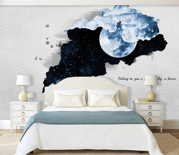 3D Moon 323 Wall Murals Wallpaper AJ Wallpaper 2 