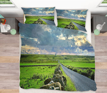 3D Highway Lawn 8674 Kathy Barefield Bedding Bed Pillowcases Quilt