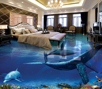 3D Fish Under The Sea 353 Floor Mural  Wallpaper Murals Rug & Mat Print Epoxy waterproof bath floor