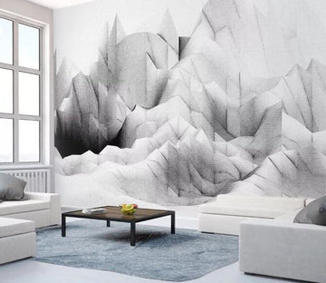 3D Black Mountain Range 090 Wall Murals Wallpaper AJ Wallpaper 2 