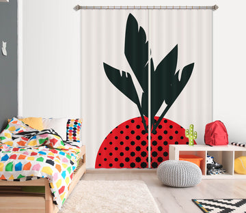 3D Pineapple Leaves 1081 Boris Draschoff Curtain Curtains Drapes