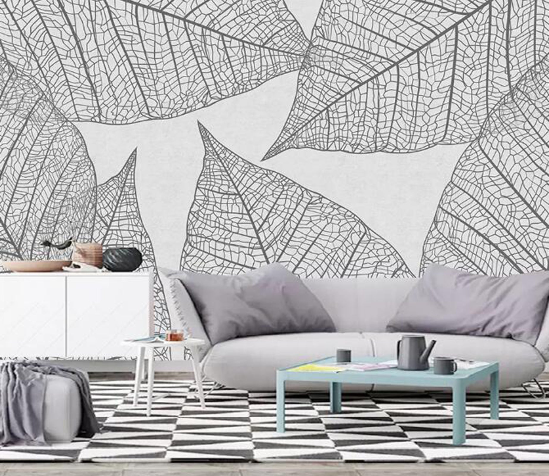 3D Leaf Pattern WG37 Wall Murals Wallpaper AJ Wallpaper 2 
