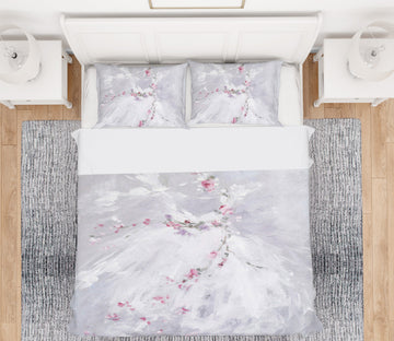 3D White Skirt Flowers 2151 Debi Coules Bedding Bed Pillowcases Quilt