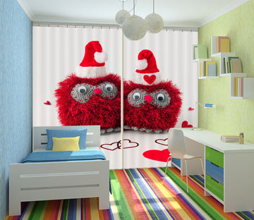 3D Red Chick 229 Assaf Frank Curtain Curtains Drapes