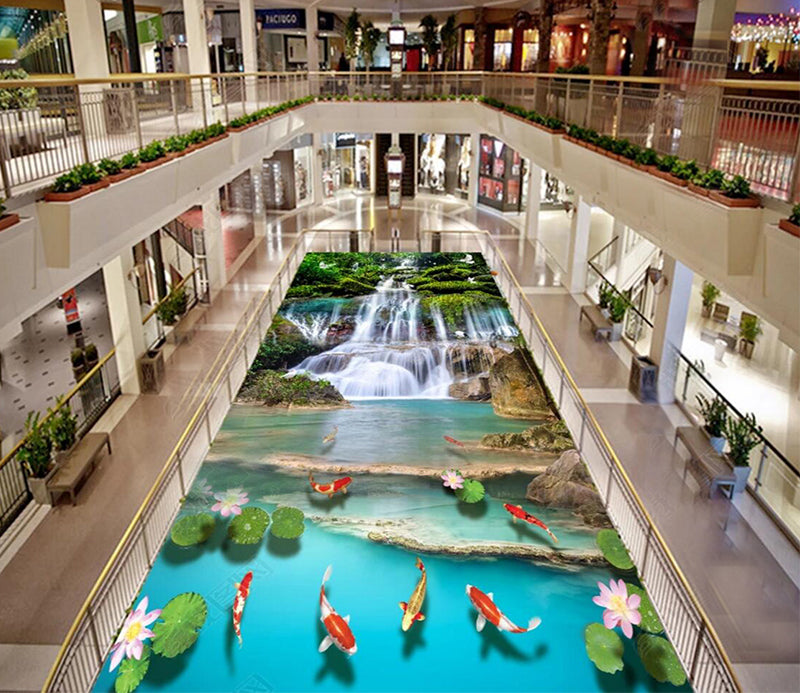 3D Pleasant Falls 061 Floor Mural  Self-Adhesive Sticker Bathroom Non-slip Waterproof Flooring Murals