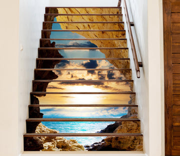3D The Sea And The Sun Outside The Valley 395 Stair Risers