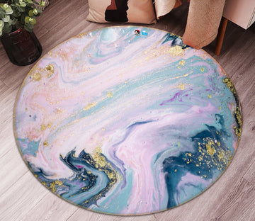 3D Green Quicksand Mix 156 Round Non Slip Rug Mat Mat AJ Creativity Home 