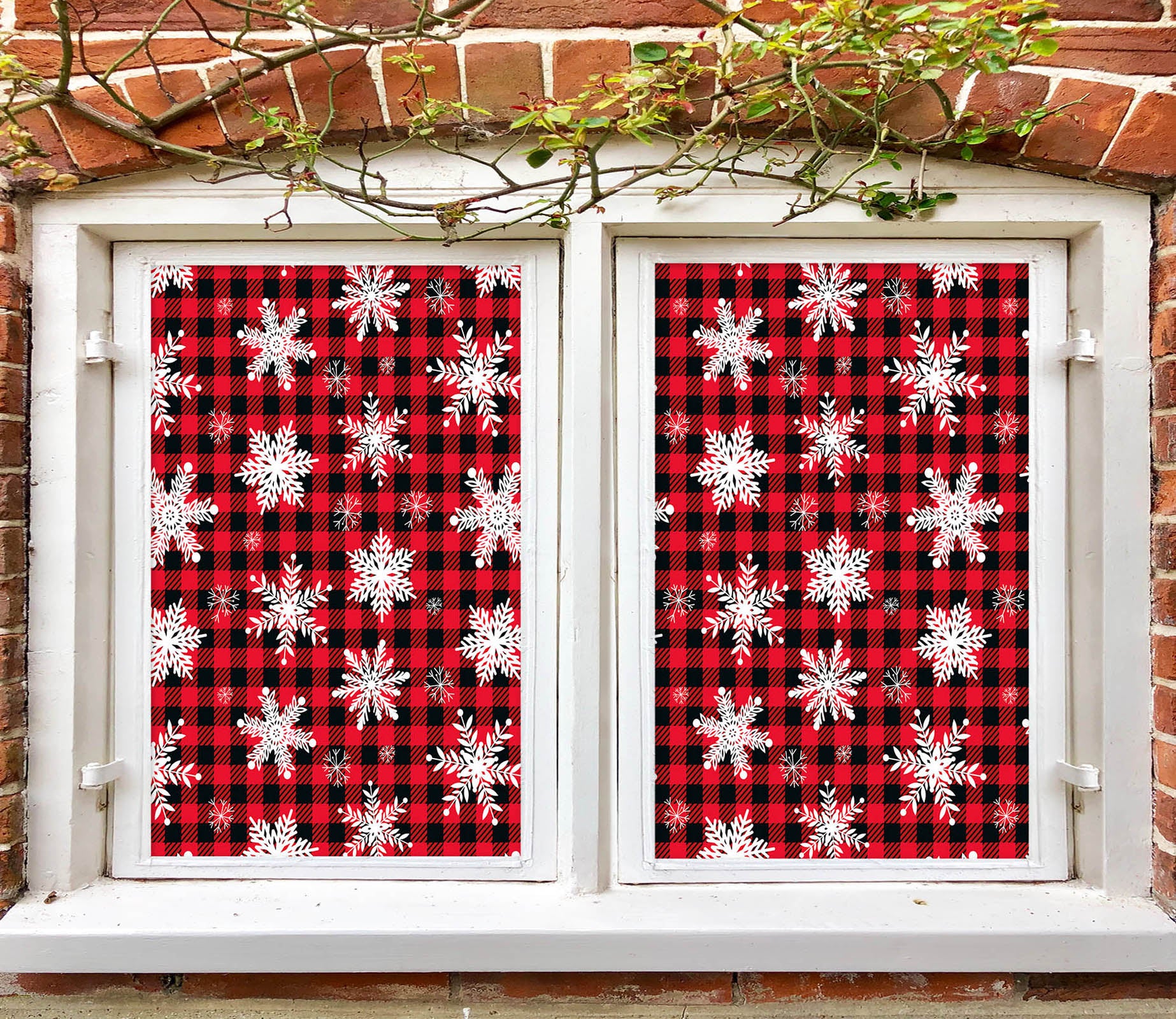 3D Snowflake Pattern 30083 Christmas Window Film Print Sticker Cling Stained Glass Xmas