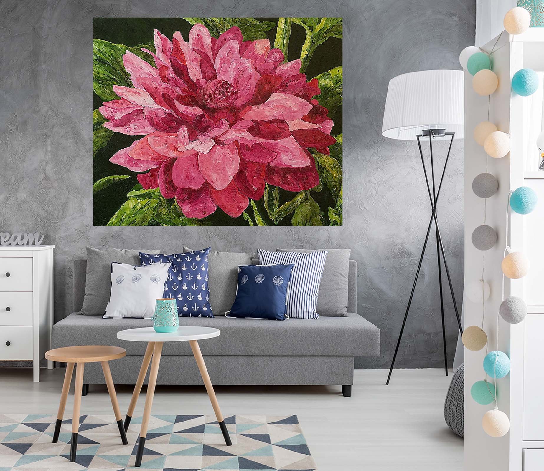 3D Pink Flowers 166 Allan P. Friedlander Wall Sticker