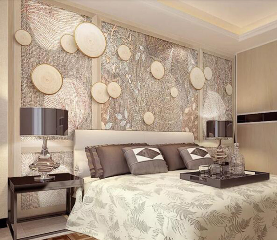 3D Embroidery Leaves WC519 Wall Murals