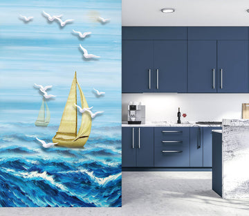 3D Sea Waves 1849 Wall Murals