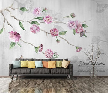 3D Pink Flowers 549 Wall Murals Wallpaper AJ Wallpaper 2 