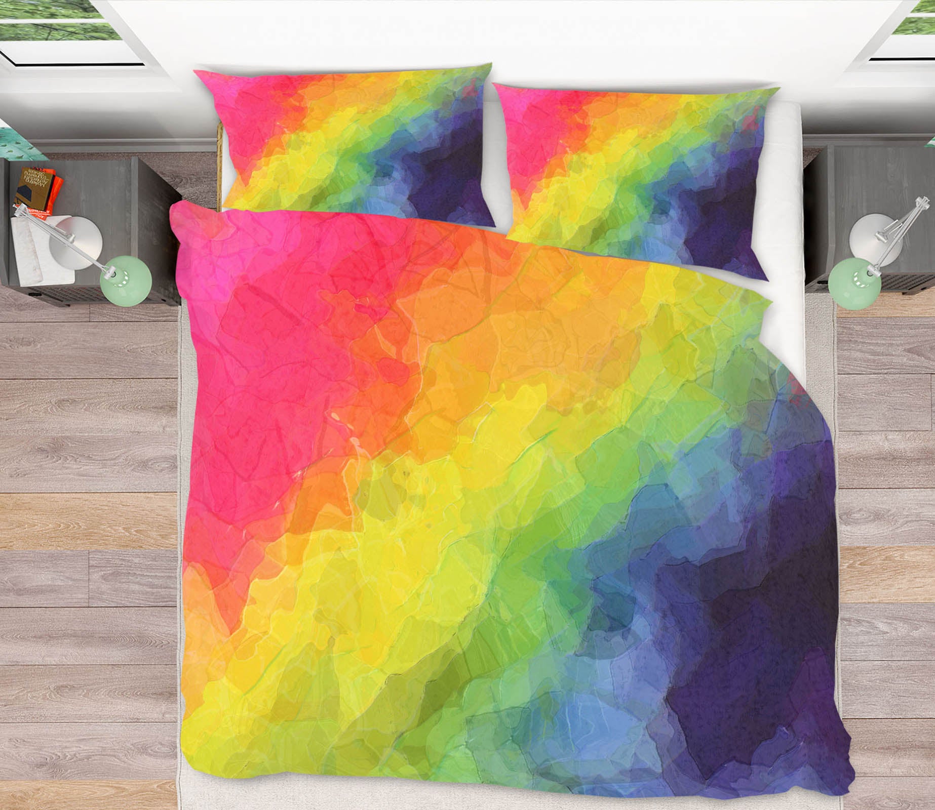 3D Rainbow Color 2003 Shandra Smith Bedding Bed Pillowcases Quilt