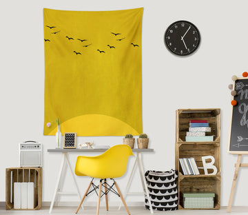 3D Yellow Sun 882 Boris Draschoff Tapestry Hanging Cloth Hang