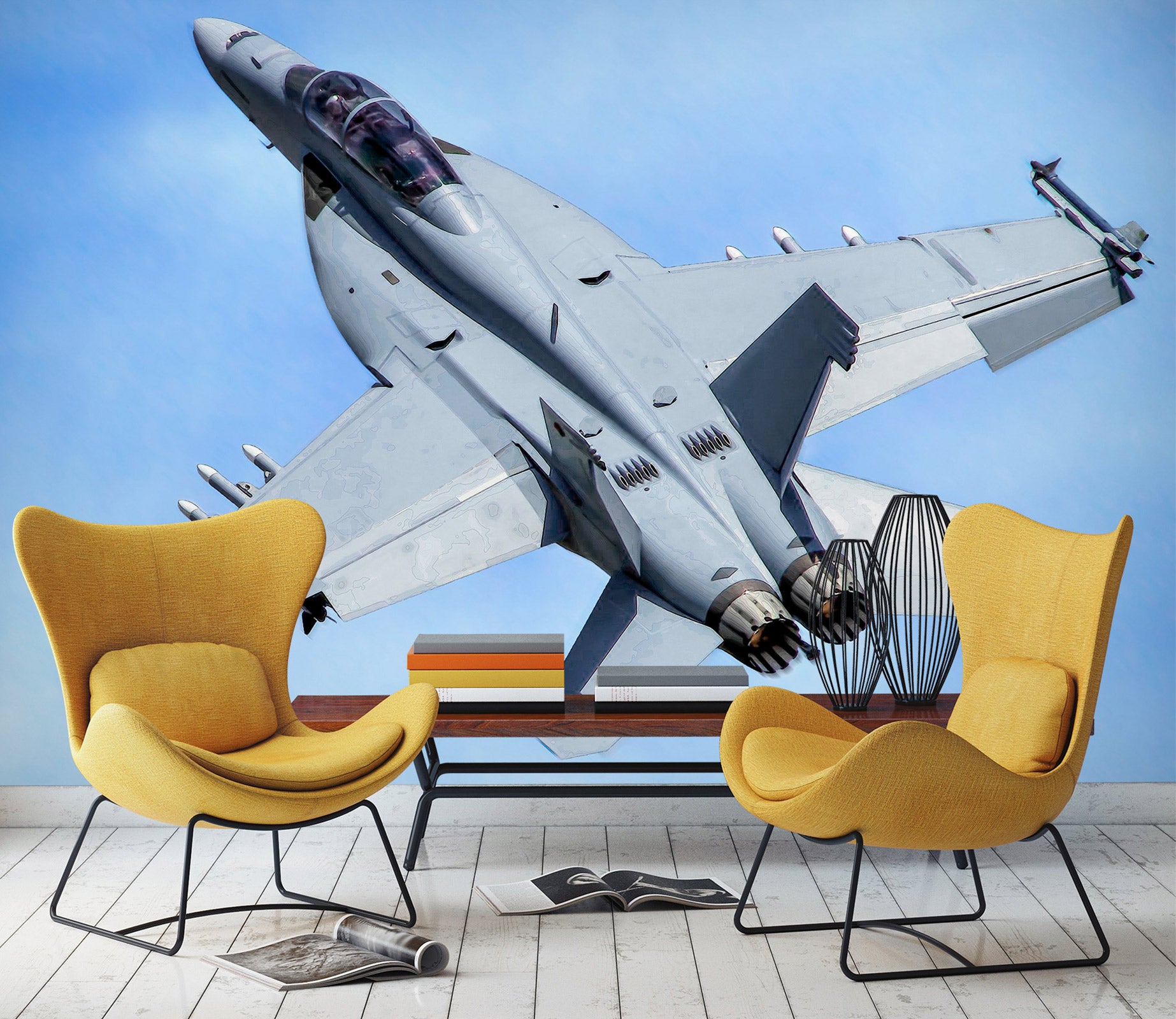 3D Airplane 10866 Alius Herb Wall Mural Wall Murals