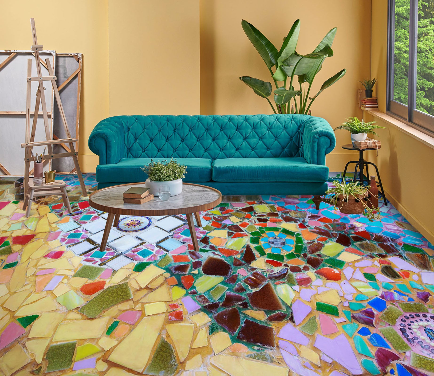 3D Colorful Fragments 936 Floor Mural  Wallpaper Murals Rug & Mat Print Epoxy waterproof bath floor