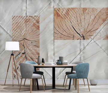 3D Brown And White Cracks 2465 Wall Murals