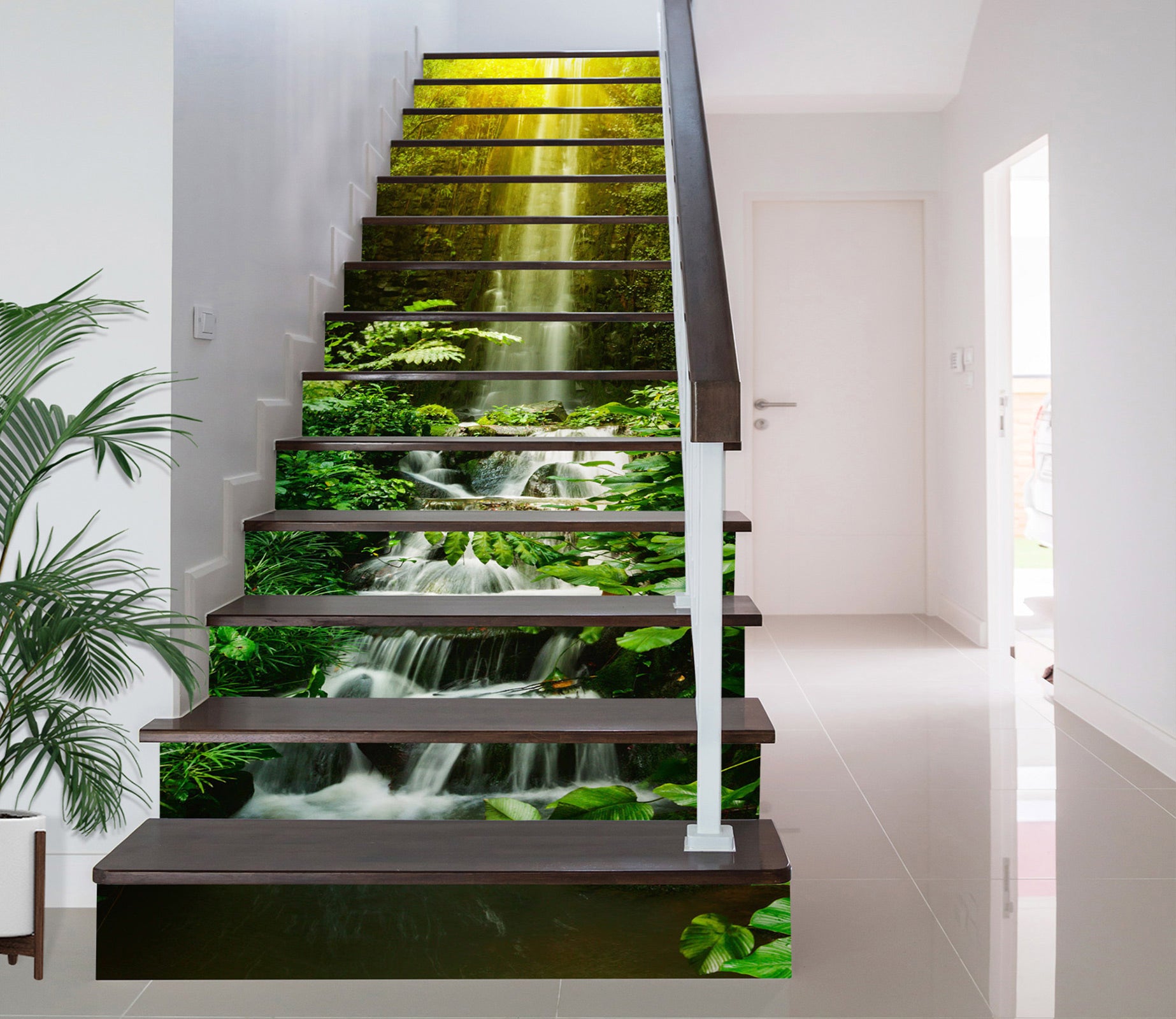 3D Sunny Cyan 209 Stair Risers