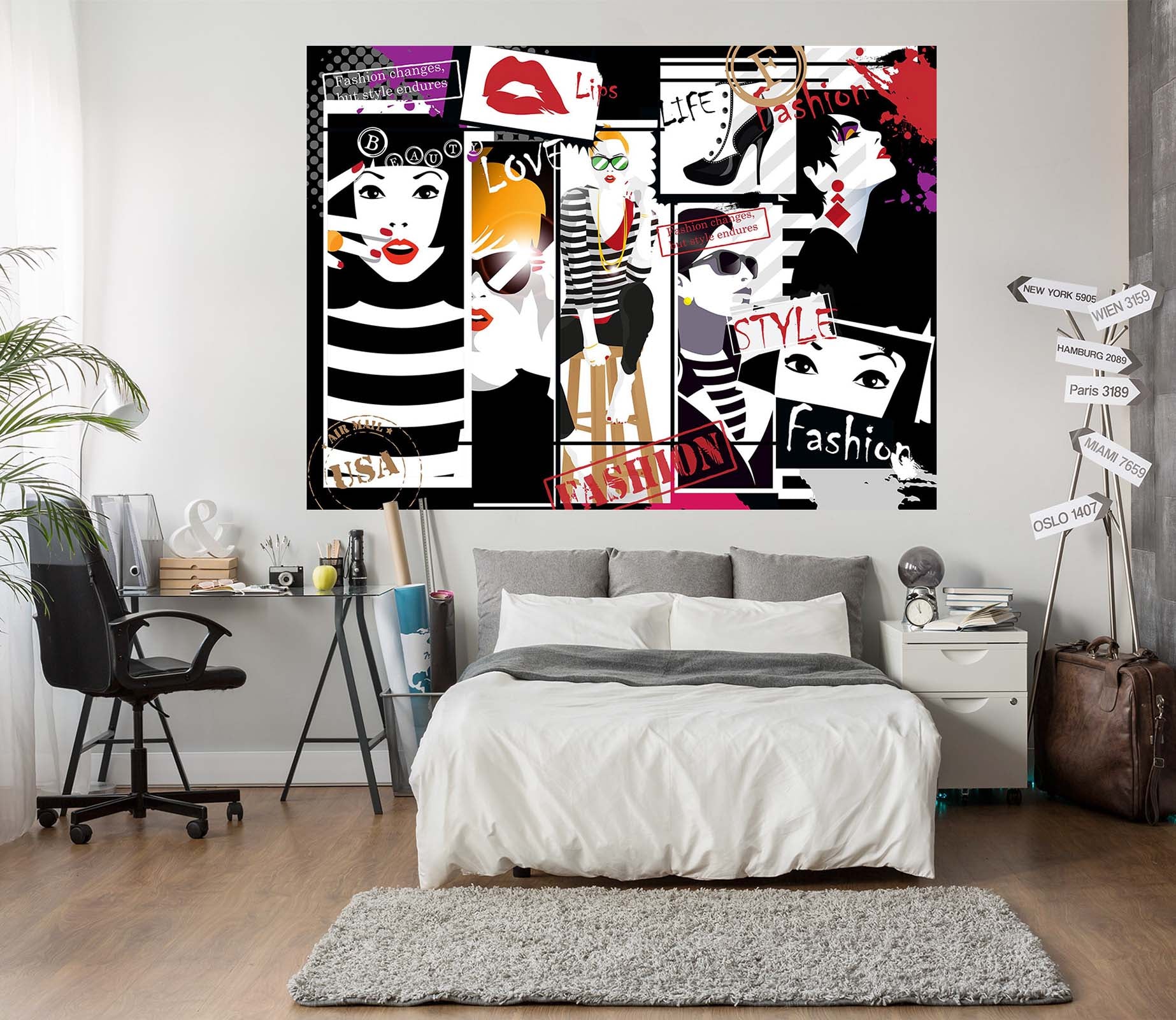 3D High Heels Woman 1041 Wall Sticker