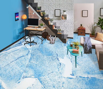 3D Light Blue Ice 061 Floor Mural  Wallpaper Murals Rug & Mat Print Epoxy waterproof bath floor