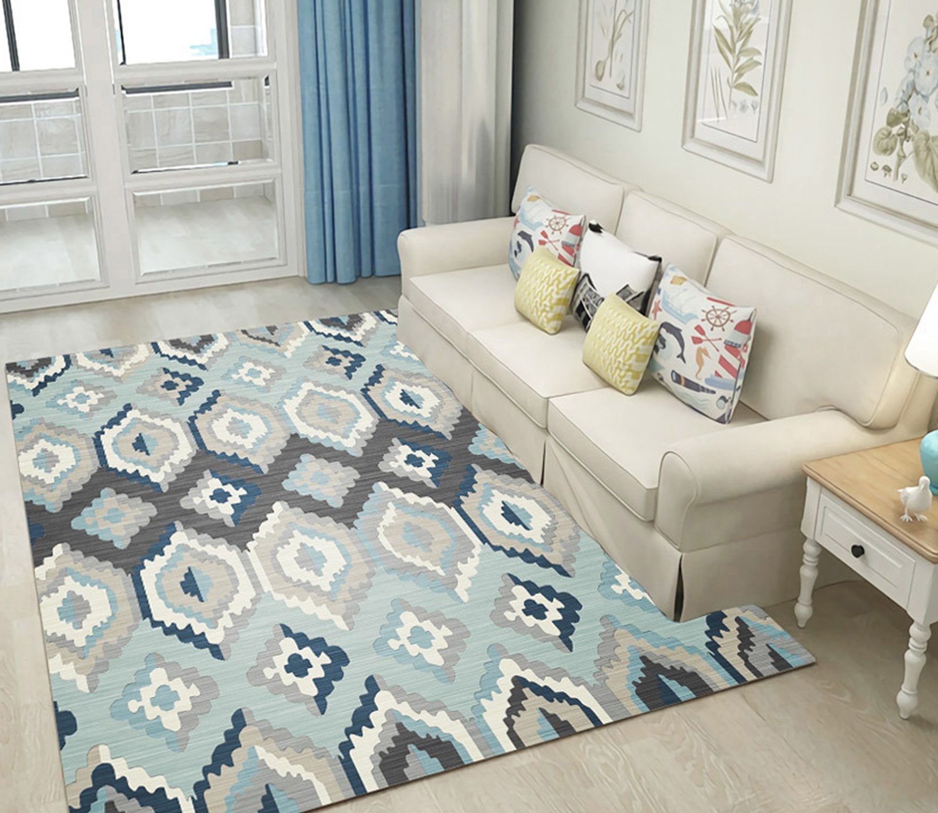 3D Color Pattern WG295 Non Slip Rug Mat Mat AJ Creativity Home 