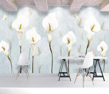 3D White Flowers 639 Wall Murals Wallpaper AJ Wallpaper 2 