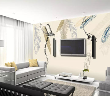 3D Painted Feather 2018 Wall Murals