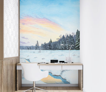 3D Snowfield Forest 1873 Marina Zotova Wall Mural Wall Murals