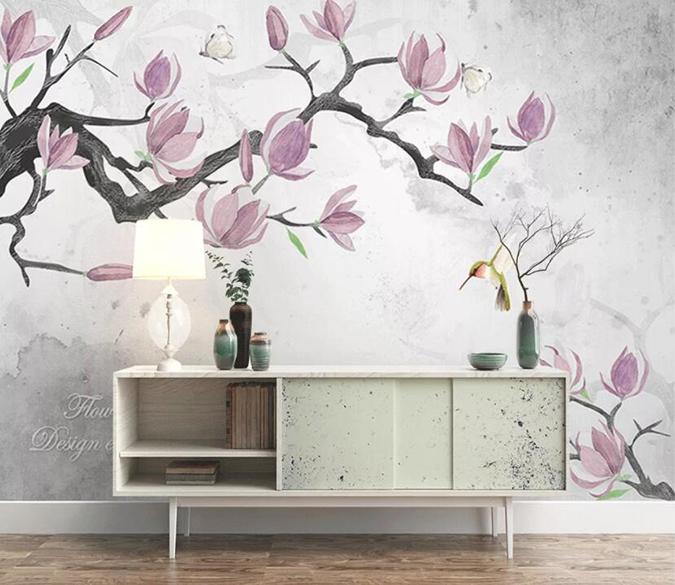 3D Pink Flowers 551 Wall Murals Wallpaper AJ Wallpaper 2 
