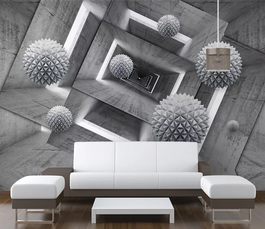 3D Flower Ball WC2417 Wall Murals