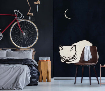 3D White Cat 1429 Boris Draschoff Wall Mural Wall Murals