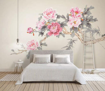 3D Pink Flowers WC39 Wall Murals Wallpaper AJ Wallpaper 2 